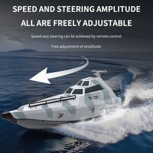 Bateau à grande vitesse pour enfants, modèle de navire de simulation, jouet d'été, jeu aquatique, SJY-TX727, mini bateau télécommandé 2.4G, 20 km/h - Product Image 3