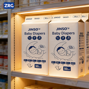 JINSO Pañales Desechables para Bebé, 50 Unidades, Ultrafinos, Suaves, Transpirables, de Rápida Absorción, con SAP Importado, Elásticos, Ajuste Ceñido 3D, Anti-Fugas - Product Image 2