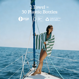 Beach <strong>Towels</strong> Bulk Microfiber Xl Good Quality Plain Swim Recycled Plastic 100*200 <strong>Dock</strong> and <strong>Bay</strong> Pastel Green Stripe Beach <strong>Towels</strong> - Product Image 2