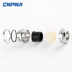 Brass Nickel-Plated Waterproof Metal Cable Joint Gland Pg7 Pg9 Pg11 Pg13.5 Copper Anti-Corrosion Electrical Wire Fixed Connector