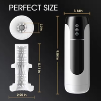 Godet de masturbation masculin intelligent à son et mouvements de poussée, avec fonction de poche vaginale et vibrateur, jouet sexuel automatique pour hommes