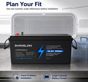 แบตเตอรี่ LiFePO4 25.6V 200Ah 5120Wh กระแสไฟสูงสุด 200A ชาร์จ/ดิสชาร์จ พร้อมระบบ Smart BMS ในตัว สำหรับระบบโซลาร์เซลล์แบบออฟกริด - Product Image 3