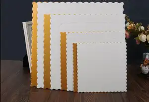 Оптовая продажа, пищевая упаковка для торта, размер 4, 6, 8, 10, 12, круглая Золотая бумажная мини-подставка для торта, доска из золотистой фольги, квадратные доски для торта - Product Image 4