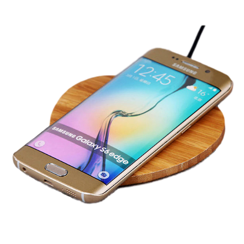 Custom 15W Quick Wireless Charging Stand Wooden Bamboo Mobile Phone Charger with 10W Output Power