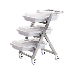 Carrito para endoscopio médico Antares de 3 niveles con ruedas silenciosas de acero inoxidable para hospitales y clínicas - Product Image 2
