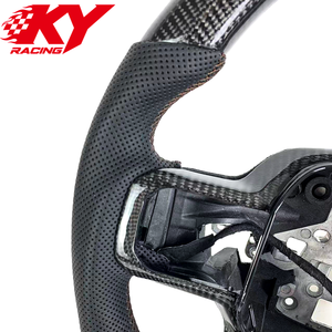 Volant sport en cuir et fibre de carbone personnalisé, adapté aux Ford Raptor F150 XLT F250 F350 2019-2025 - Product Image 2