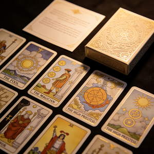 Tarjetas de Tarot con Borde Dorado y Logotipo Personalizado, Guía de Afirmaciones Positivas Diarias, Juego de Cartas de <span class=keywords><strong>Oráculo</strong></span>, Barajas de Cartas Flash, Venta al Por Mayor - Product Image 2