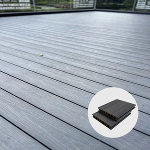 Tarima Exterior de WPC con Relieve 3D Moderno en Color Marrón Rojizo, con Núcleo Hueco Circular, para Jardín y <span class=keywords><strong>Patio</strong></span> - Product Image 6