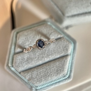 Anillo Abierto de Diseño Único en Plata S925 con Incrustaciones de Zafiro Vintage y Circonita Fina y Exquisita, Chapado en Oro de Moda - Product Image 1