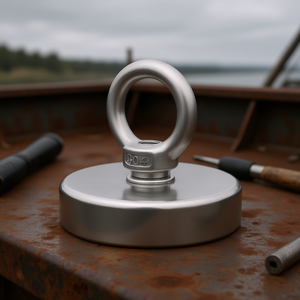 D0100X3ER3T Lifting <b>Magnet</b> 700 Lb Rare Earth Neodymium Round Heavy Duty For Fishing Applications - Product Image 2