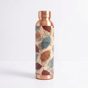 Bouteille d'eau en cuivre imprimée pour la décoration, vente en gros, bouteille d'eau en cuivre pur, bouteilles en cuivre pour l'eau potable, best-seller - Product Image 1