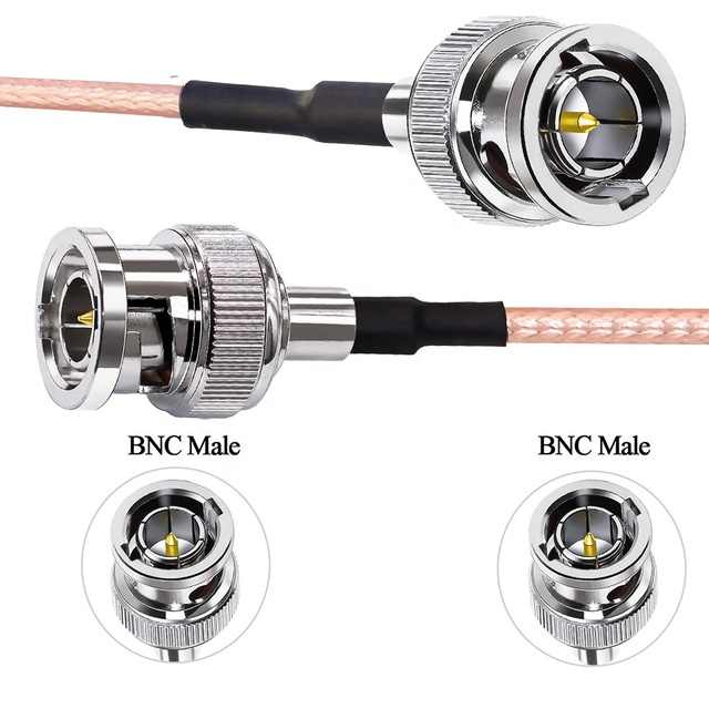 Manufacturer 75Ohm Pigtail Jumper Cox Cables BNC Angle Male To BNC Male Extension Coaxial Cable Rg179 For WiFi Antenna Video