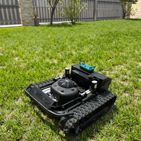 Pengiriman Gratis DIY Robot Pemotong Rumput Mini RC Industri dengan Starter Elektrik dan Remote Control, Dilengkapi Aksesoris Bajak Salju