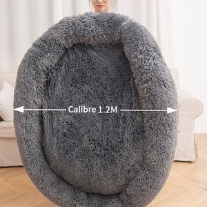 Anjuny 아늑한 부드러운 타원형 애완 동물 침대 편안한 개 고양이 푹신한 패드 최고의 편안함과 휴식 - Product Image 3