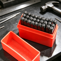 Kit de tampons lettres et chiffres en acier, outil de poinçonnage métallique pour marquage sur cuir, bois, métal, kit d'estampage alphabétique pour bricolage, vente en gros