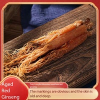 Ginseng Rouge de Montagne de Changbai, Racine Entière Séchée en Bandes Fines, Qualité Premium, Qualité Alimentaire, Thé Herbal Énergisant Brut en Vrac