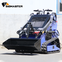 22 HP EPA Engine Mini Skid Steer Loader Backhoe Loader Front Loader Pompa Tiga Tahap Silinder Ganda Bantalan 1 Tahun Garansi Global