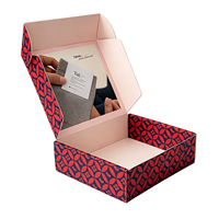 Caja de Envío para Comercio Electrónico, Portátil, Ecológica, de Alta Gama, Autoarmable, con Forro de Esponja Corrugada Geométrica de Alta Resistencia