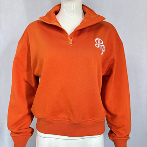 <span class=keywords><strong>Pull</strong></span>-over en molleton épais en coton personnalisé avec logo en gros pour femmes <span class=keywords><strong>Pull</strong></span>-over à demi-zip Sweat-shirts <span class=keywords><strong>Crop</strong></span> <span class=keywords><strong>Top</strong></span> - Product Image 2