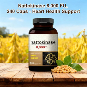 Integratore Enzimatico Naturale di Nattokinase 8000 FU, Supporta la Circolazione e la Salute Cardiovascolare, Capsule Vegetariane di Nattokinase - Product Image 3