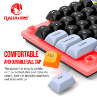 RAIKU T28 104 Key Wired Gaming Keyboard and Mouse Combo Mechanical Feel Rainbow Backlit for PC Laptop Office Home