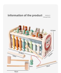Jouet de martelage et de percussion 4 en 1 en gros <span class=keywords><strong>avec</strong></span> <span class=keywords><strong>xylophone</strong></span> et pêche pour le développement de la motricité fine - Product Image 3