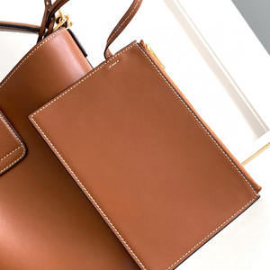 Bolso de Mano de Cuero Marrón de Gran Capacidad, Estilo Vintage, para Mujer, Bolso de Viaje, Bolso Bandolera para Hombre - Product Image 2