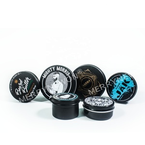 Various Sizes Aluminum Cosmetic Tin Jar Pomade Container Black Tin Containers Wax Cans Black Aluminum Jar - Product Image 1