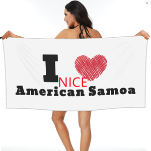 Telo Mare Personalizzato a Tema <span class=keywords><strong>Samoa</strong></span> Americana, in Microfibra per Copridivano, Viaggi e Collezione Personale - Product Image 6