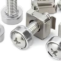 Steel M6 sekrup & Set kacang kandang DIN polos aksesori standar untuk pemasangan kabinet rak Server