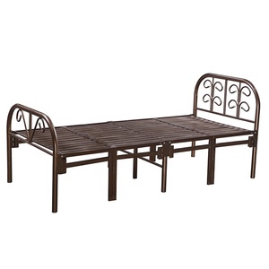 Estructura de Cama Individual Moderna de Metal, Acero o Hierro, Resistente, Plegable, para Hogar, Oficina o Habitaciones Infantiles, para Hotel, Apartamento o Casa de Campo - Product Image 1