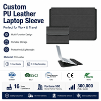 Étui magnétique durable de 13/14 pouces avec logo personnalisé pour tablette et ordinateur portable Housse en cuir PU avec support