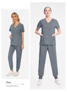 Calidad Unisex Hot Area Stretch Scrubs Pantalones largos rectos Colorido conjunto <span class=keywords><strong>de</strong></span> uniforme <span class=keywords><strong>de</strong></span> hospital para ropa <span class=keywords><strong>de</strong></span> <span class=keywords><strong>trabajo</strong></span> <span class=keywords><strong>de</strong></span> salón <span class=keywords><strong>de</strong></span> belleza - Product Image 5