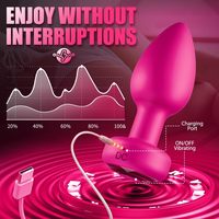 Vibromasseur anal en silicone sûr avec 10 modes de vibration, contrôle à distance par application, pour femmes