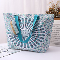Personnalisé nouveau Design 2025 sacs de plage toile Sublimation été sacs fourre-tout personnalisé concepteur sac à provisions avec petite pochette