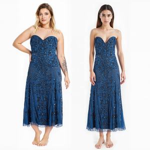 紧身胸衣串珠亮片水晶脱肩甜心脖子无背前庭嘉年华晚会舞会礼服礼服 - Product Image 1