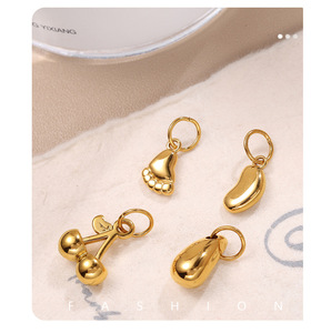 ก้อนทองคำขนาดเล็กแบบพอง |   จี้รูปฟองน้ำน่ารักเคลือบทอง 18K PVD บนสแตนเลสสตีล สำหรับทำเครื่องประดับ |   กันน้ำ ทนทาน - Product Image 6