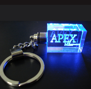 Personalized ENGRAVED LED Light Crystal Keychain MH-YS0192