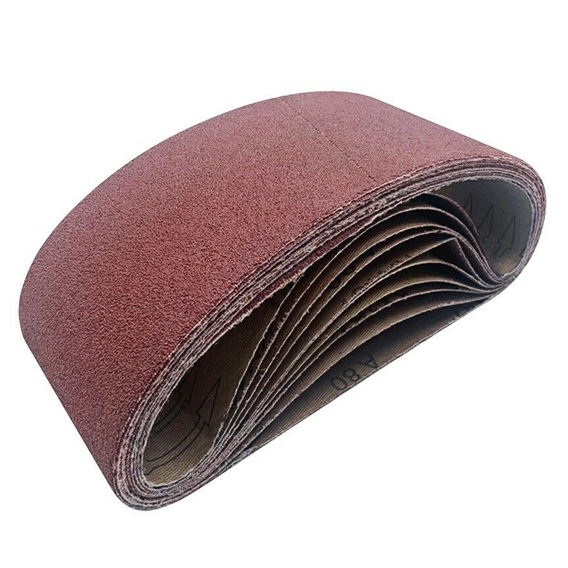 SATC 10PCS 4 x 24 in Butt Joint Aluminum Oxide Sanding Belts 120 Grit Metal Grinding