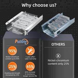 Actualización de elemento calefactor de secadora Whirlpool W10724237 para Maytag Centennial Medc215ew1 70 80 Series modelo 110 piezas de secadora de ropa - Product Image 2