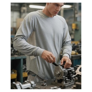 <span class=keywords><strong>Nueva</strong></span> marca de alta calidad FR Work 4oz algodón CAT1 camisa de punto ventilada a prueba de fuego verano suave resistente al fuego pulóver FR camisas - Product Image 4