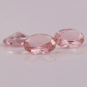 777 # champagner farbe Oval cut Synthetische Morganite edelsteine mit großhandelspreis - Product Image 4