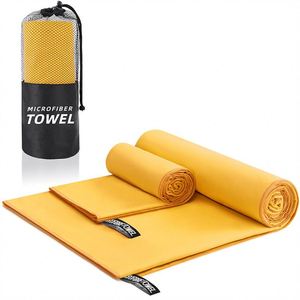 Customizable Woven Polyester Microfiber Workout Sports Towel Quick-Dry Cooling Embroidered Logo Plain Solid Rectangle Compressed - Product Image 4