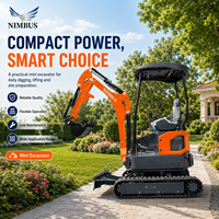 Mini-excavatrice NIMBUS 20X en promotion directe usine avec livraison gratuite, moteur Kubota D902, commande par joystick, chenilles en caoutchouc, pour travaux agricoles et de cour