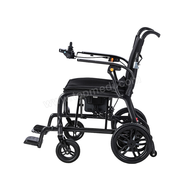 Guangzhou Modern Motorized Carbon Fibre Lightweight Electric Folding Wheelchair Fully Automatic Electromagnetic Brake for