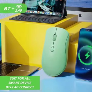 Top Chất Lượng Tốt Chế Độ Kép Sạc Phiên Bản 2.4Ghz + Bt5.2 Không Dây Chuột Quang Di Động Chuột Không Dây USB Máy Tính Xách Tay Máy Tính - Product Image 5