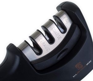 Aiguiseur de couteaux à 3 étapes - Aiguiseur manuel professionnel à 3 étapes pour affûter les couteaux de cuisine - Product Image 2