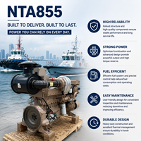 Moteur diesel marin certifié CCS NTA855 pour propulsion marine, 4 temps, 6 cylindres, moteur de bateau de pêche et de transport de marchandises CCEC