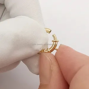 Connector Gesp Puur Gouden Sieraden Bevindingen Echt Geel Goud Gesp Voor Ketting Diy Gouden Accessoire