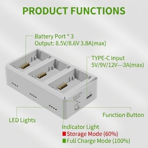 สำหรับ <span class=keywords><strong>DJI</strong></span> <span class=keywords><strong>MINI</strong></span> <span class=keywords><strong>3</strong></span> <span class=keywords><strong>3</strong></span> <span class=keywords><strong>Pro</strong></span> 4 <span class=keywords><strong>Pro</strong></span> แบตเตอรี่สำหรับการบินตามลำดับฟังก์ชั่นการดูแลไฟ LED ที่ชาร์จแบตเตอรี่อัจฉริยะ - Product Image 3